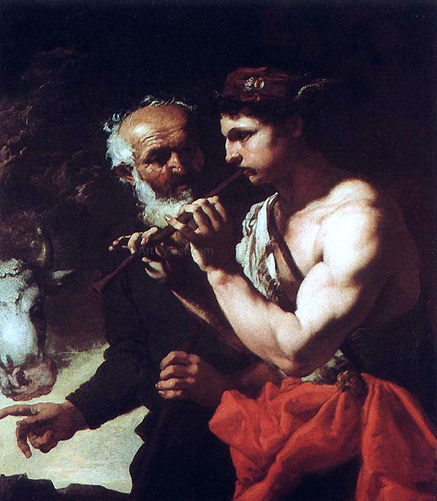 Johann Karl Loth Mercury Piping to Argus - Canvas Print