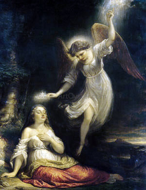 Daniel Huntington Mercy's Dream - Canvas Print