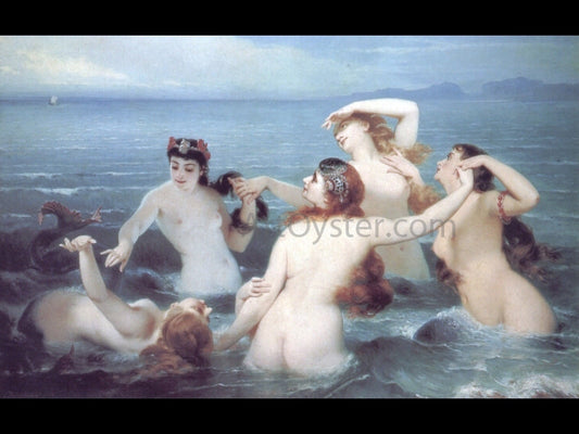 Charles Edouard Boutibonne Mermaids Frolicking in the Sea - Canvas Print