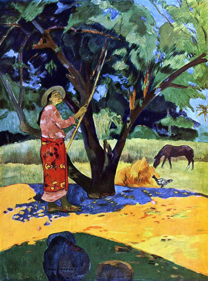 Paul Gauguin Meu Taporo (also known as Picking Lemons) - Canvas Print