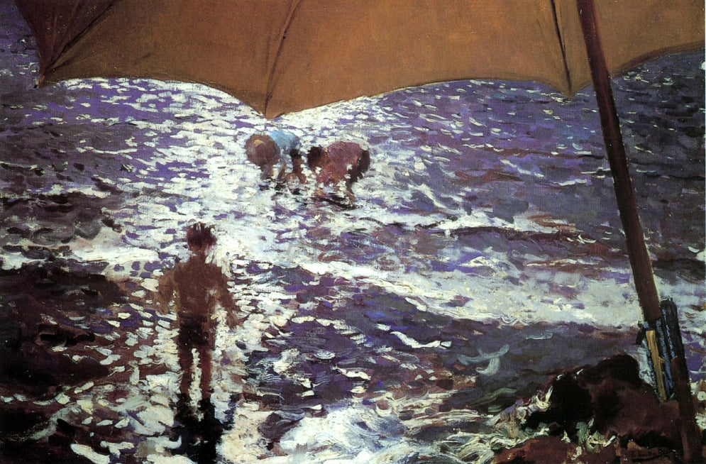 Joaquin Sorolla Y Bastida Midday on Valencia Beach - Canvas Print