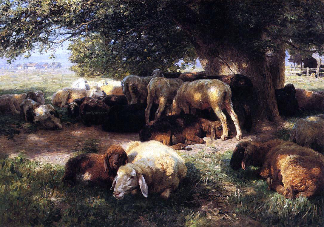 Herman Hartwich Midday Rest - Canvas Print