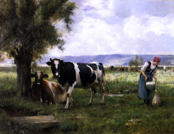 Julien Dupre Milking Hour - Canvas Print