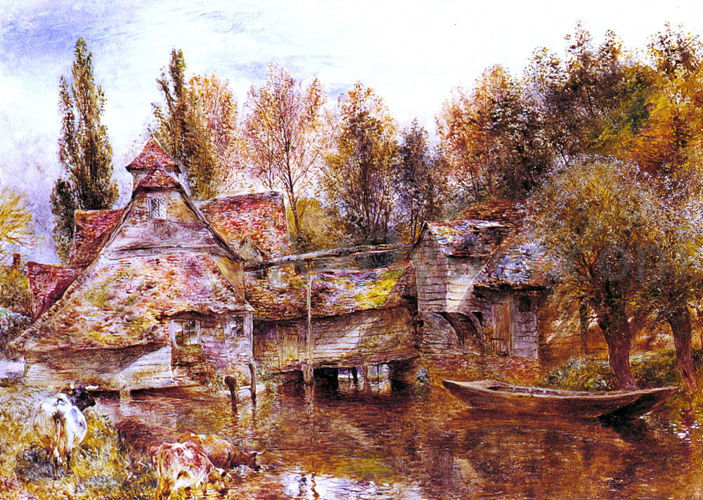 William Huggins Mill on the Thames, Mapledurham - Canvas Print