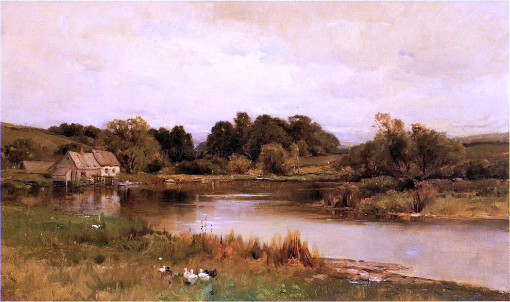 George Henry Smillie Mill Pond at Ridgefield, Connecticut - Canvas Print