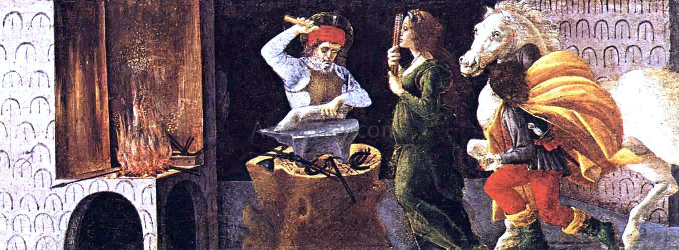 Sandro Botticelli Miracle of St Eligius (San Marco Altarpiece) - Canvas Print