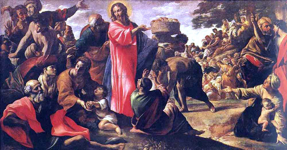 Giovanni Lanfranco Miracle of the Bread and Fish - Canvas Print