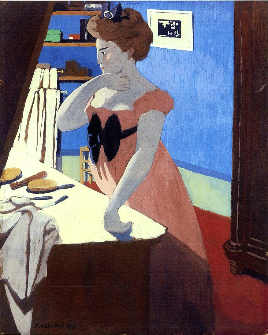 Felix Vallotton Misia Fixing Her Hair - Canvas Print