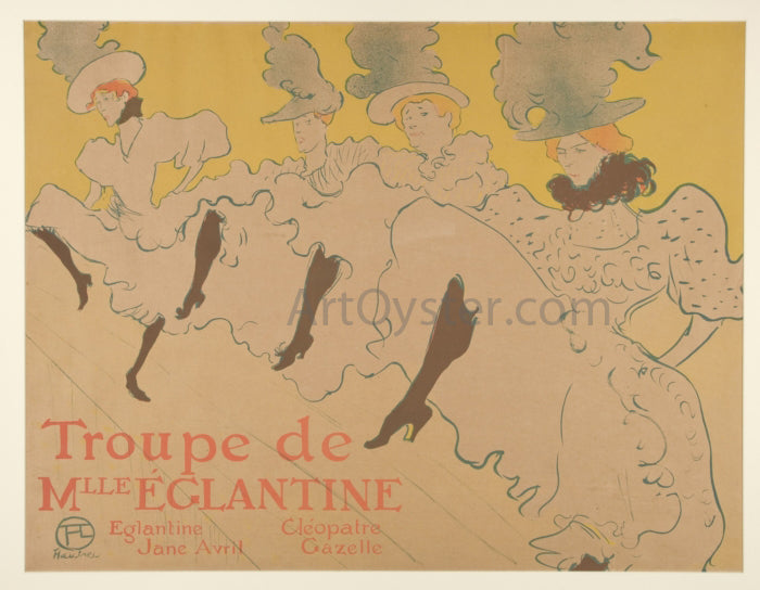 Henri De Toulouse-Lautrec Miss Eglantine Troupe - Canvas Print