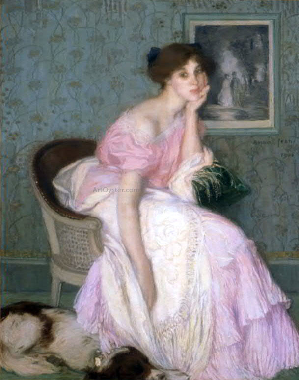 Edmond Francois Aman-Jean Miss Ella Carmichael - Canvas Print