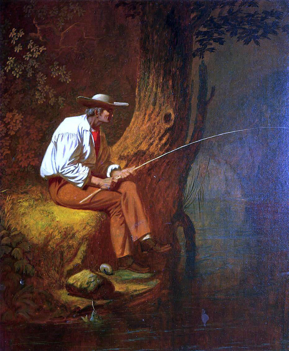 George Caleb Bingham Mississippi Fisherman - Canvas Print