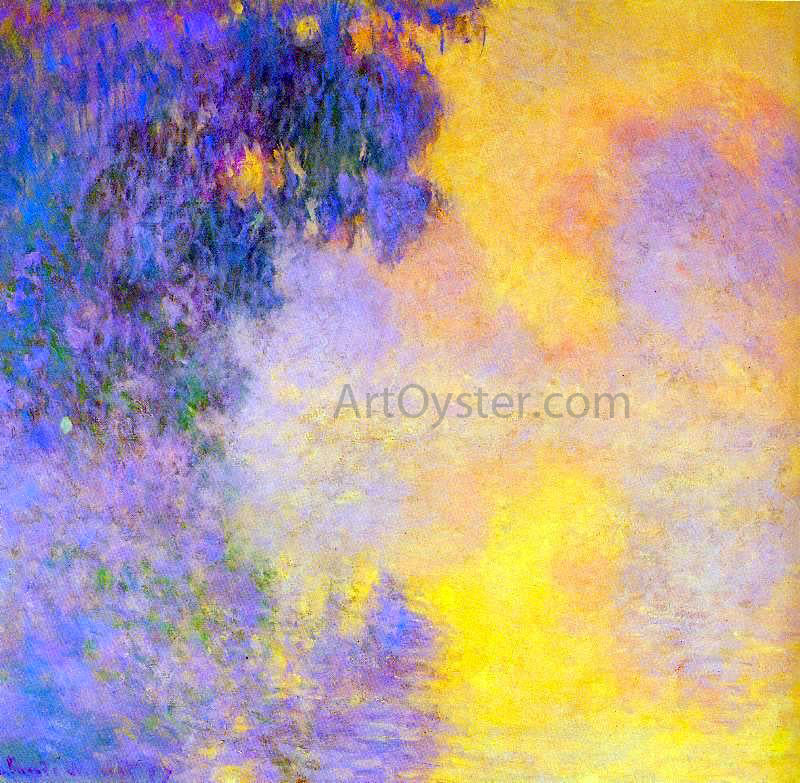 Claude Oscar Monet Misty Morning on the Seine Sunrise - Canvas Print