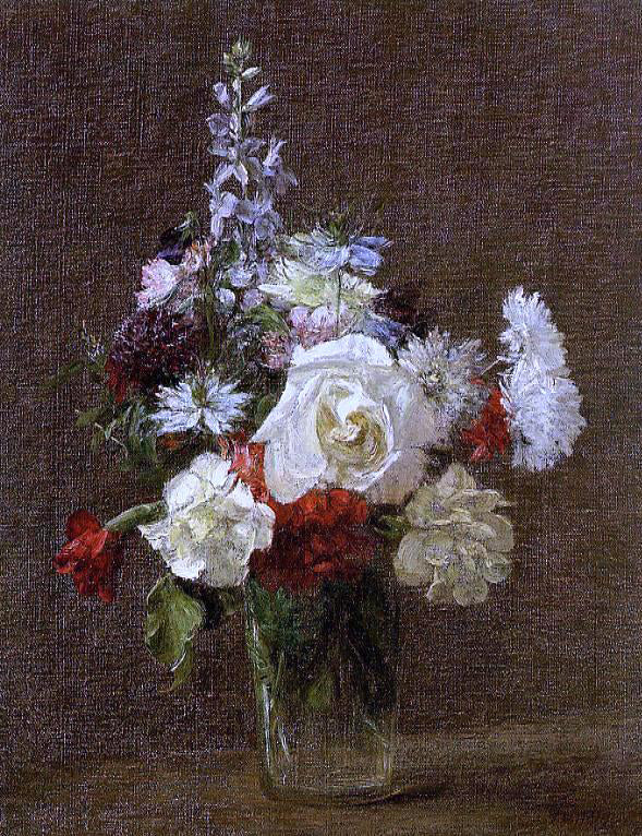 Henri Fantin-Latour Mixed Flowers - Canvas Print