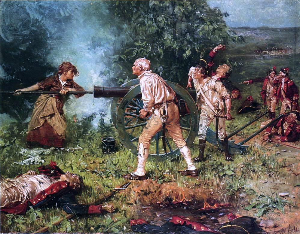 Franz Ludwig Catel Molly Pitcher at The Battle of Monmouth, 1778 - Canvas Print
