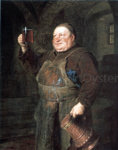 Eduard Grutzner Monch Mit Bierkrug - Canvas Print