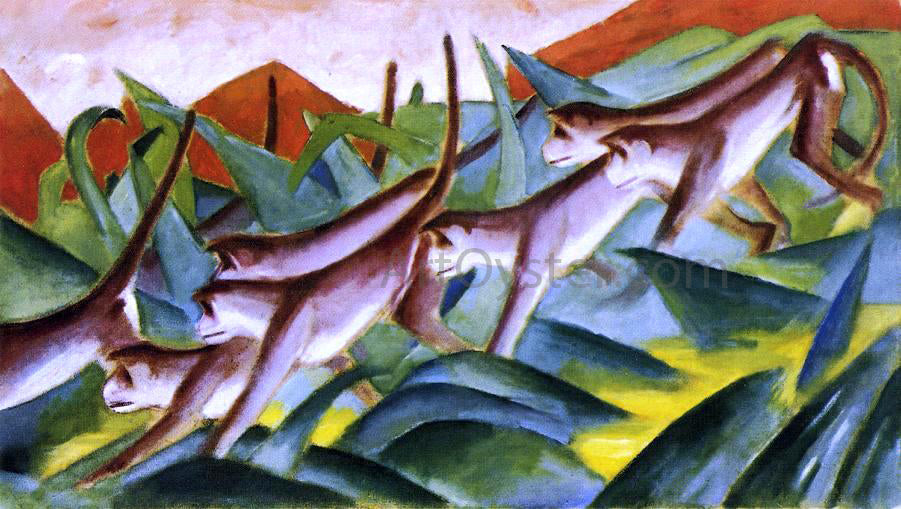 Franz Marc Monkey Frieze - Canvas Print