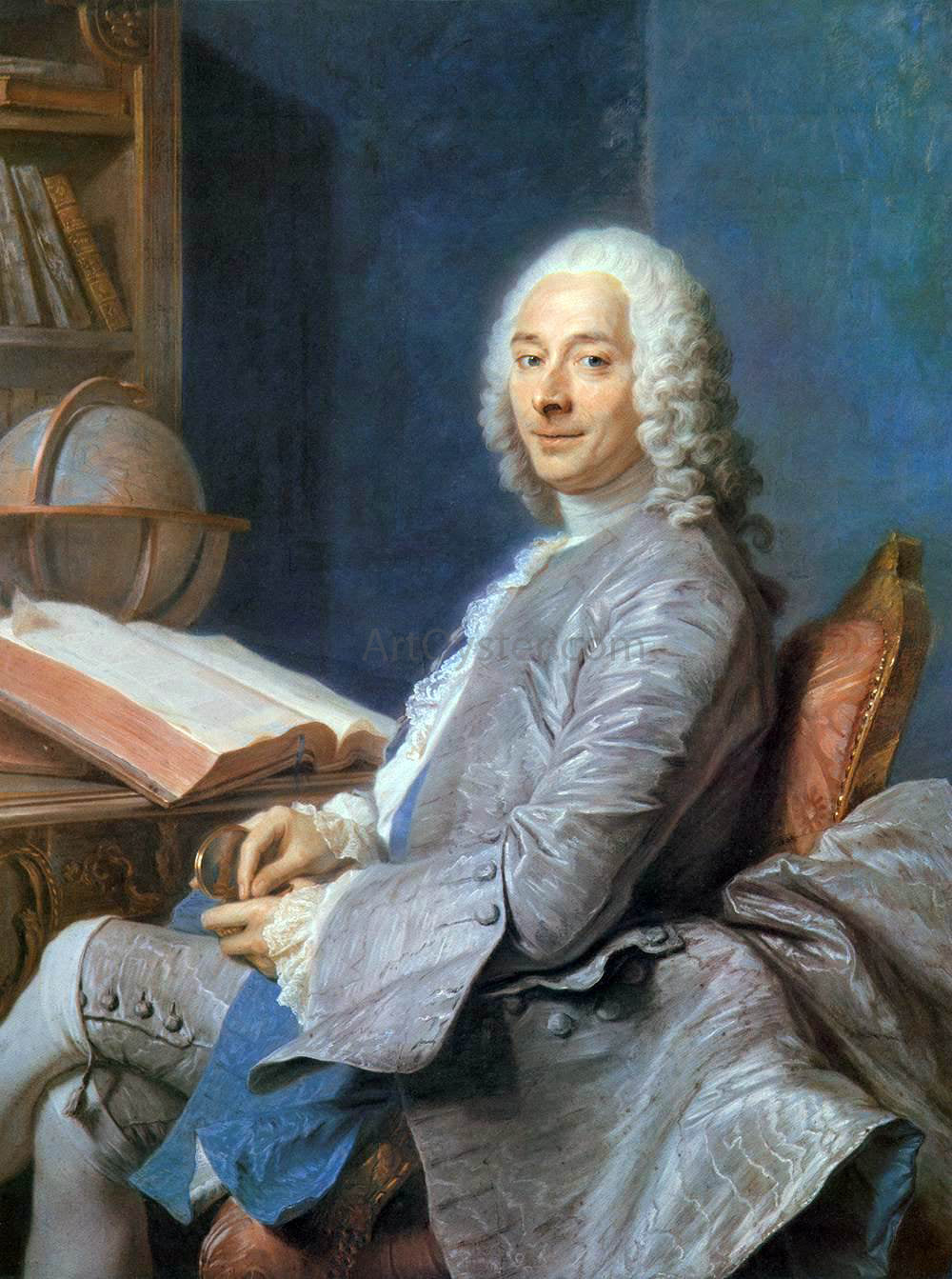 Maurice Quentin De La Tour Monsieur Duval de l'Epinoy - Canvas Print