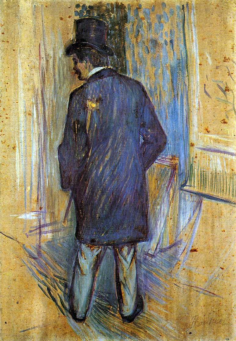 Henri De Toulouse-Lautrec Monsieur Louis Pascal from the Rear - Canvas Print