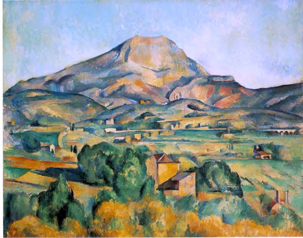 Paul Cezanne A Mont Sainte-Victoire (Barnes) Scene - Canvas Print