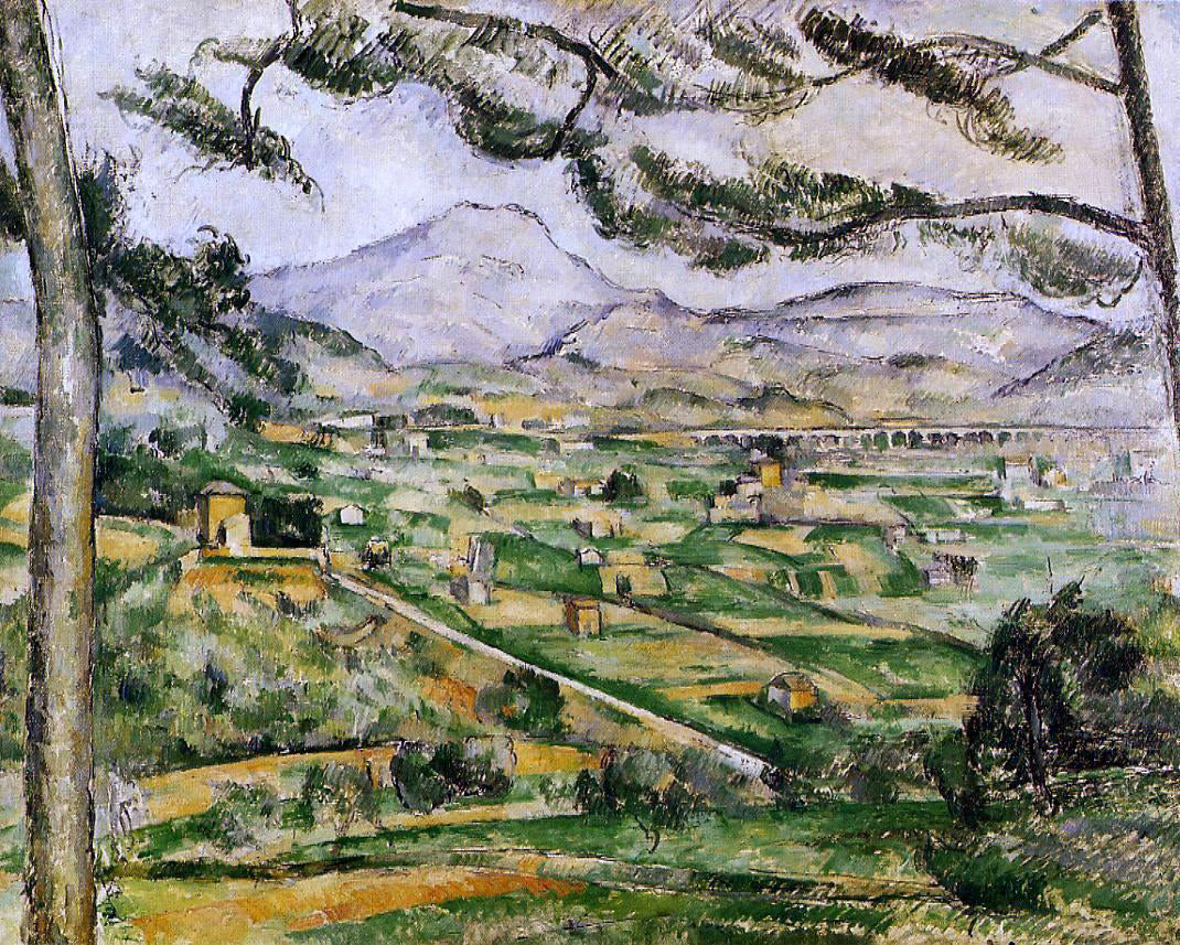 Paul Cezanne Mont Sainte-Victoire with Large Pine - Canvas Print