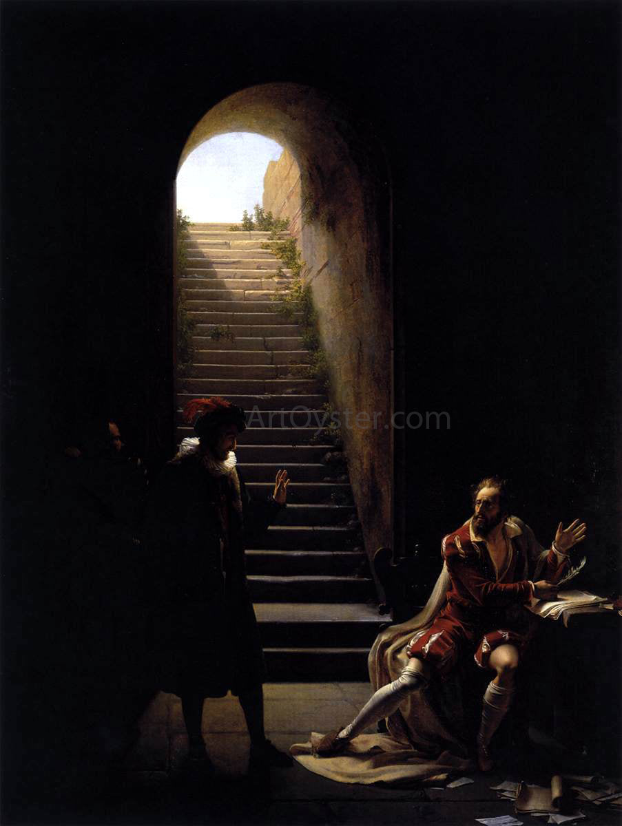 Fleury-Francois Richard Montaigne and Tasso - Canvas Print