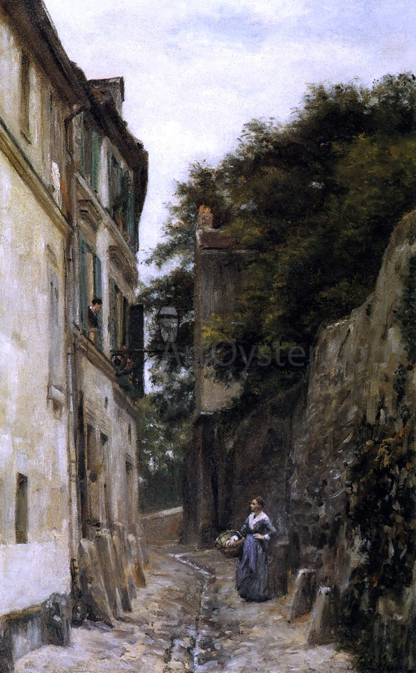 Stanislas Lepine Montmartre, the Rue Saint-Vincent - Canvas Print