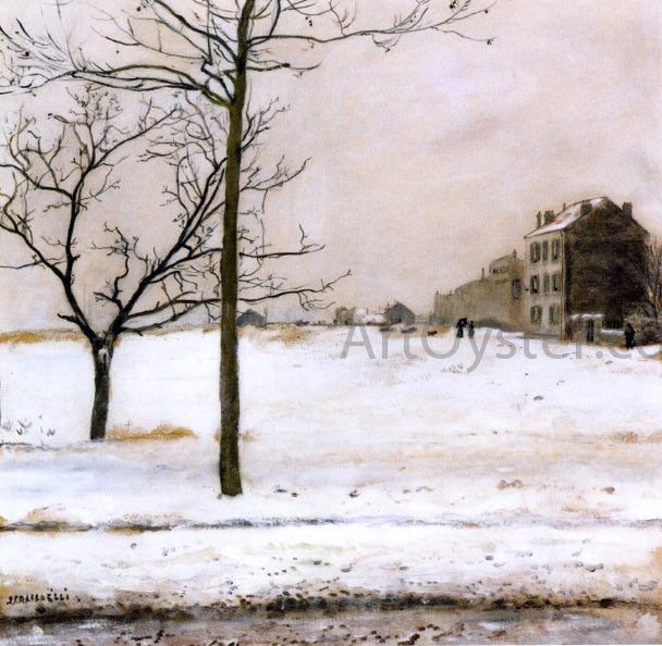 Jean-Francois Raffaelli Montmartre Under the Snow - Canvas Print