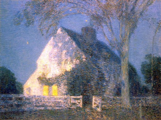 Frederick Childe Hassam Moolight, the Old House - Canvas Print