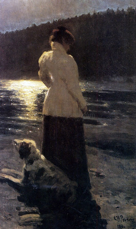 Ilia Efimovich Repin Moonlight - Canvas Print