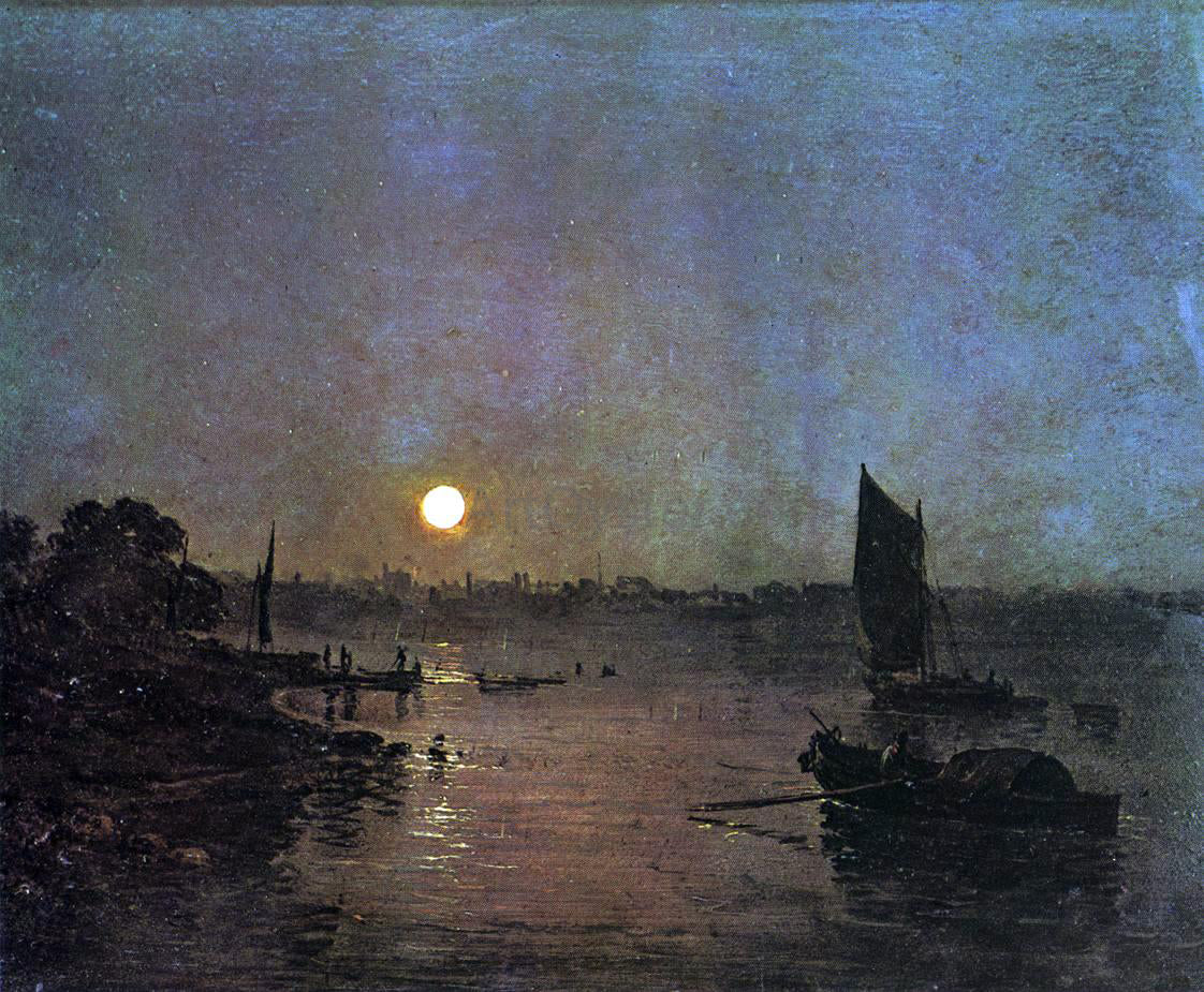Joseph William Turner Moonlight, A Study at Millbank - Canvas Print