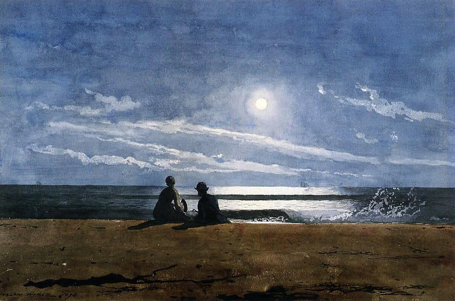 Winslow Homer Moonlight - Canvas Print