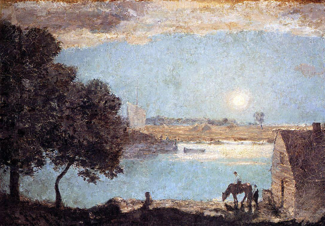 Henry Ward Ranger Moonlight in Connecticut - Canvas Print