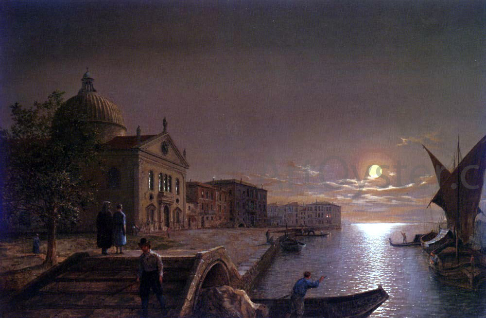 Henry Pether Moonlight In Venice - Canvas Print