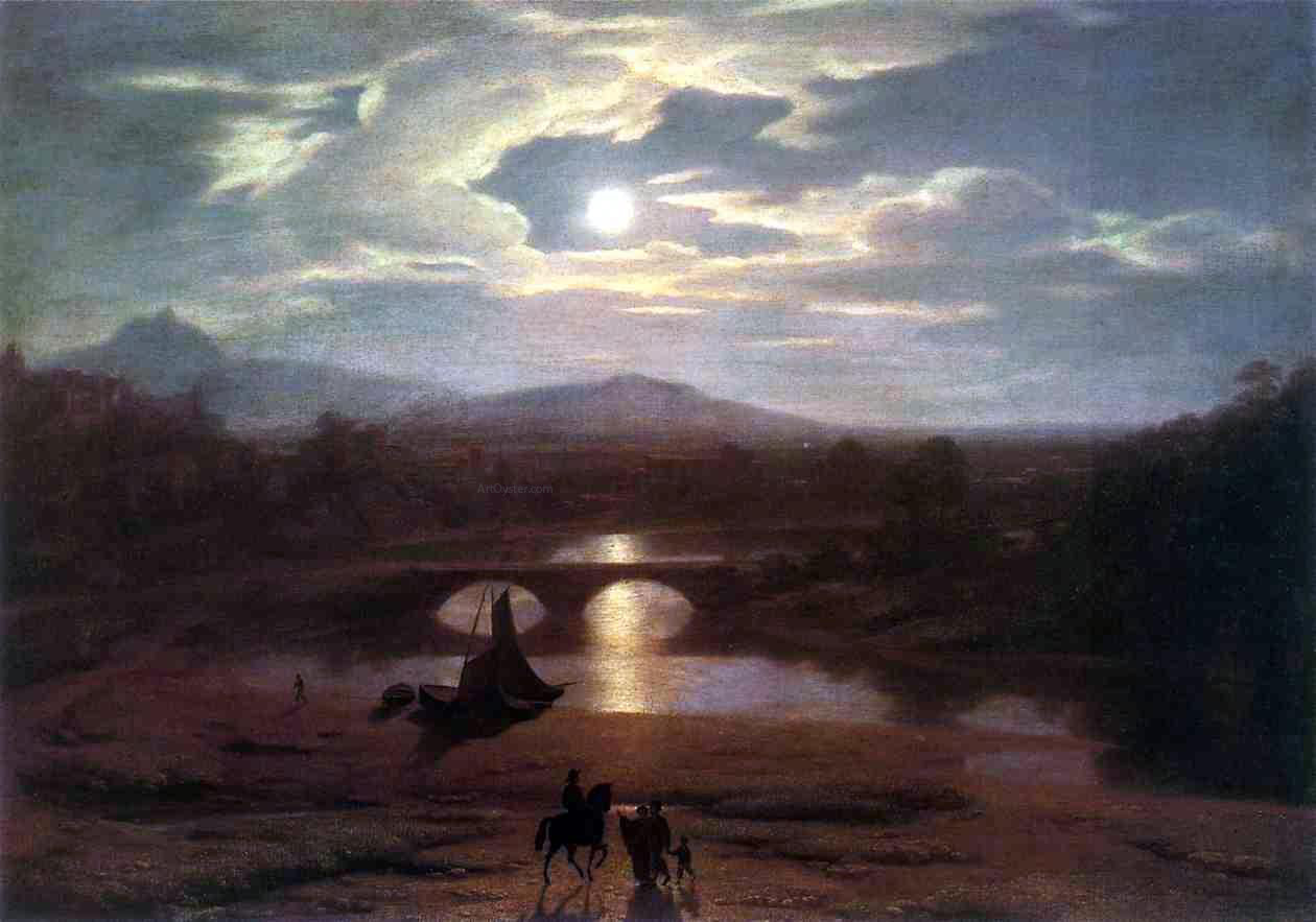 Washington Allston Moonlit Landscape - Canvas Print