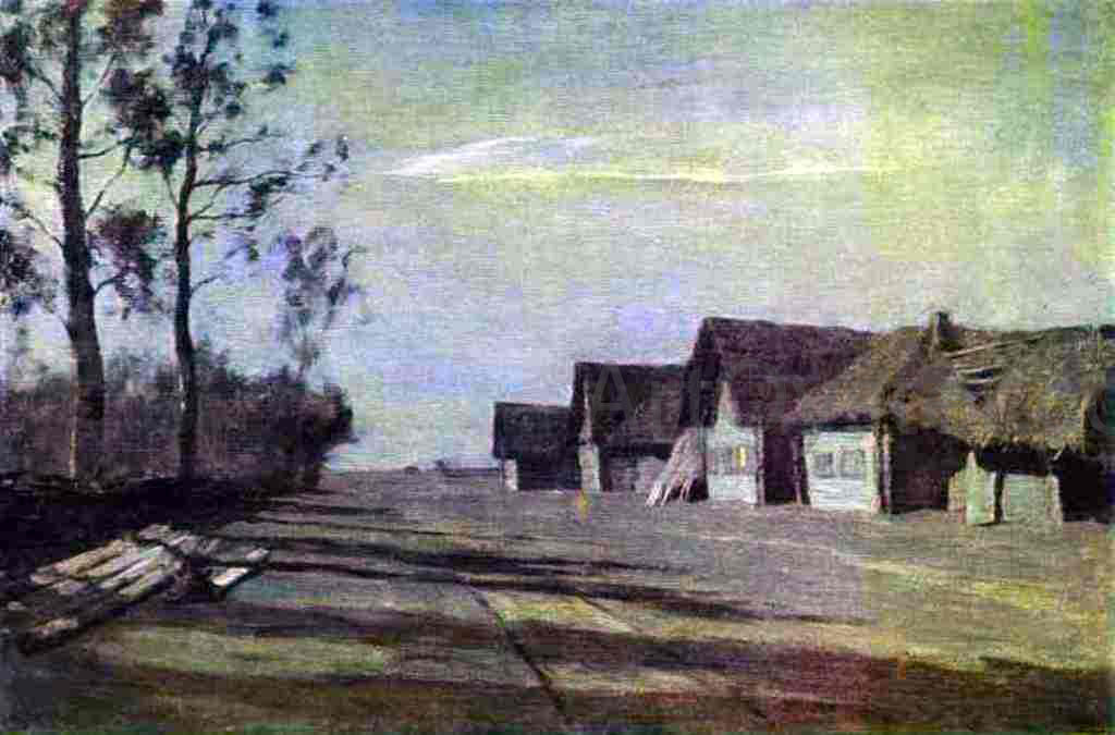 Isaac Ilich Levitan Moonlit Night, A Village - Canvas Print