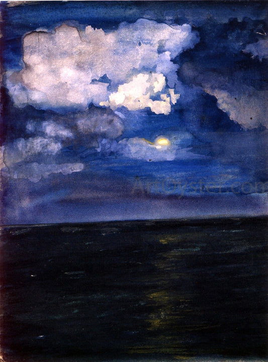 John La Farge Moonlit Seascape - Canvas Print