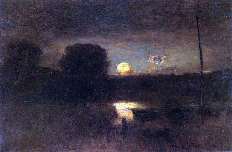 George Inness Moonrise - Canvas Print