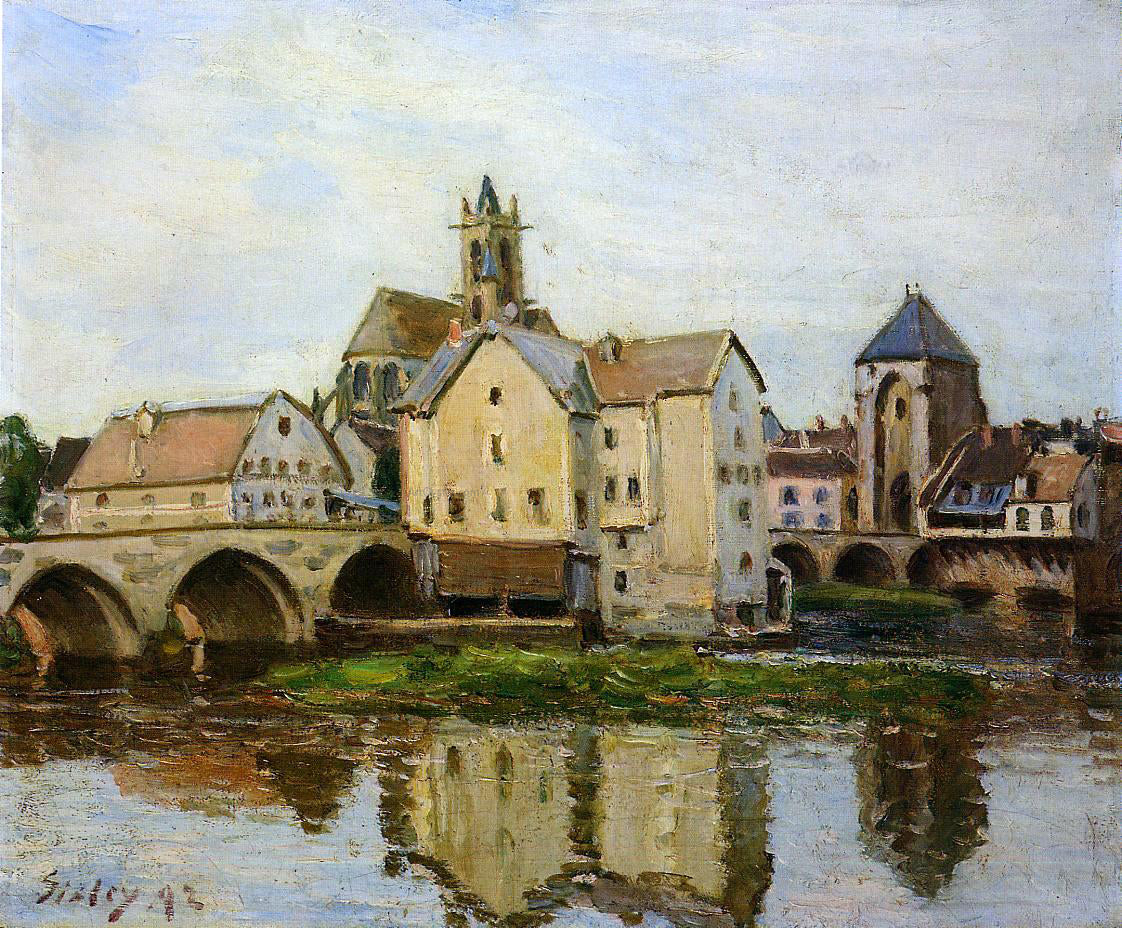 Alfred Sisley Moret-sur-Loing, Morning - Canvas Print