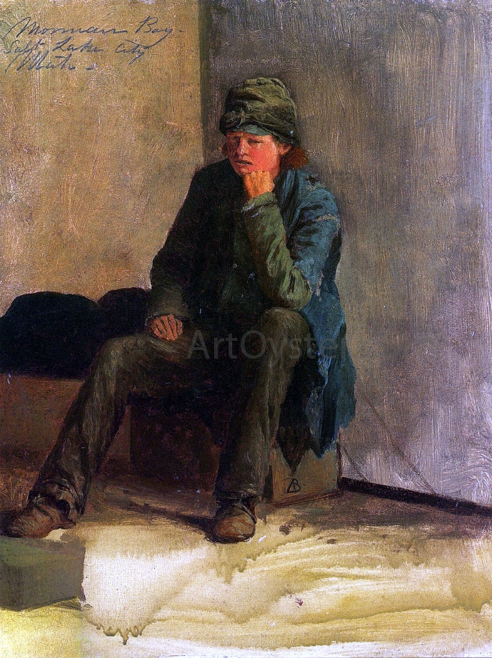 Albert Bierstadt Mormon Boy, Salt Lake City - Canvas Print