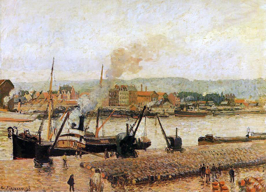 Camille Pissarro Morning, after the Rain, Rouen - Canvas Print