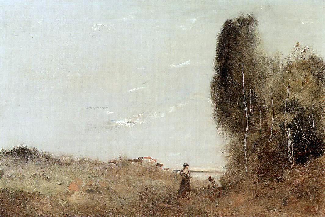 Jean-Baptiste-Camille Corot Morning by the Water - Canvas Print