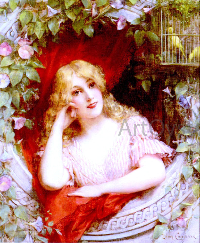 Leon Francois Comerre Morning Glories - Canvas Print