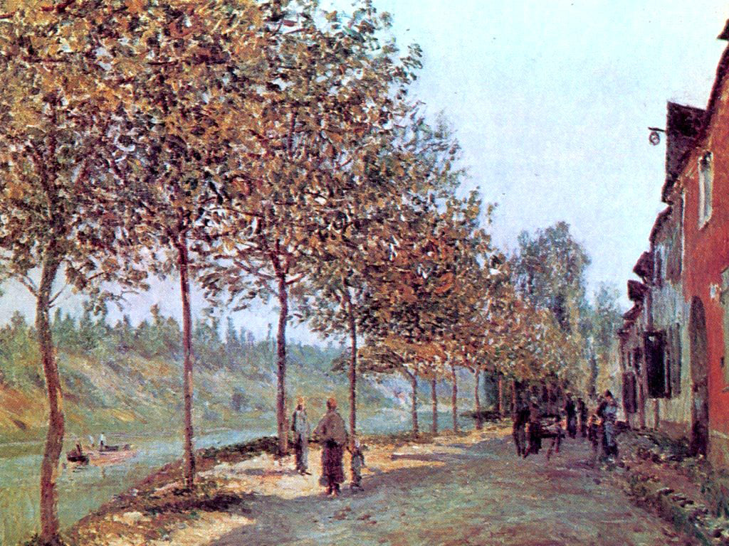 Alfred Sisley Morning in June (also known as Saint-Mammes et les Coteaux de la Celle) - Canvas Print