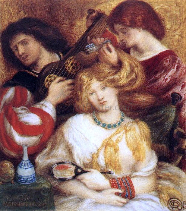 Dante Gabriel Rossetti Morning Music - Canvas Print