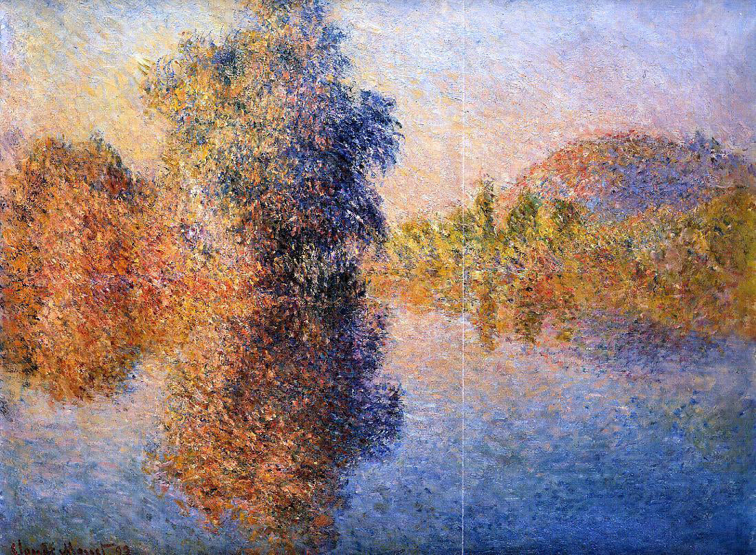Claude Oscar Monet Morning on the Seine - Canvas Print