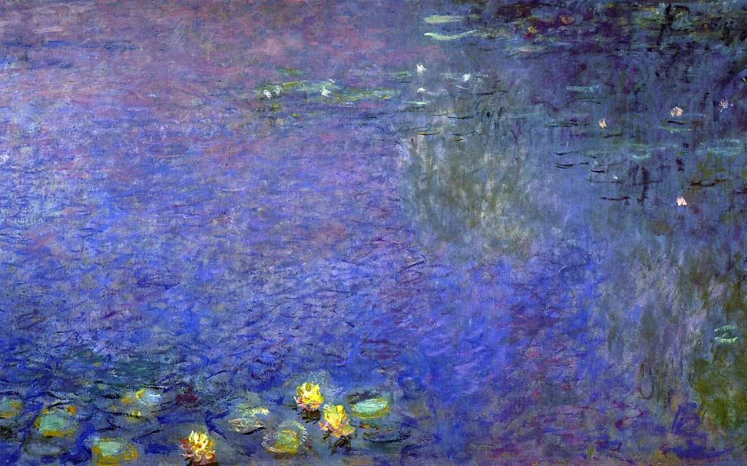 Claude Oscar Monet Morning (right-center detail) - Canvas Print