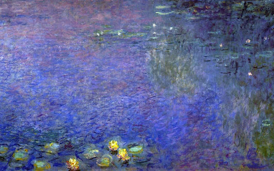 Claude Oscar Monet Morning (right-center detail) - Canvas Print