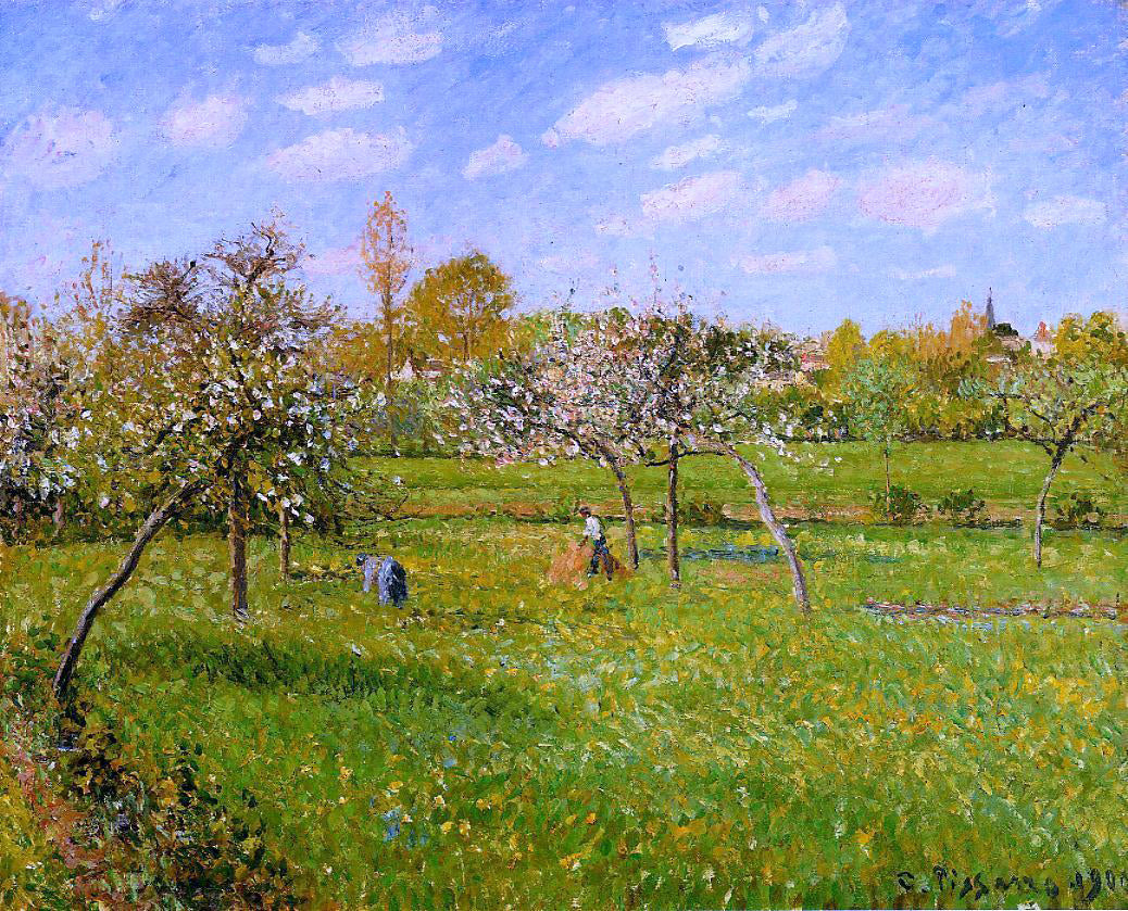 Camille Pissarro Morning, Spring, Grey Weather, Eragny - Canvas Print