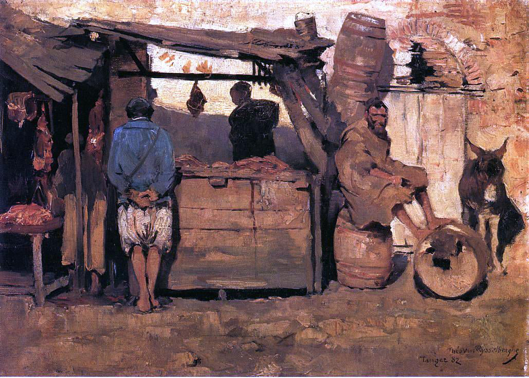 Theo Van Rysselberghe Moroccan Butcher Shop - Canvas Print