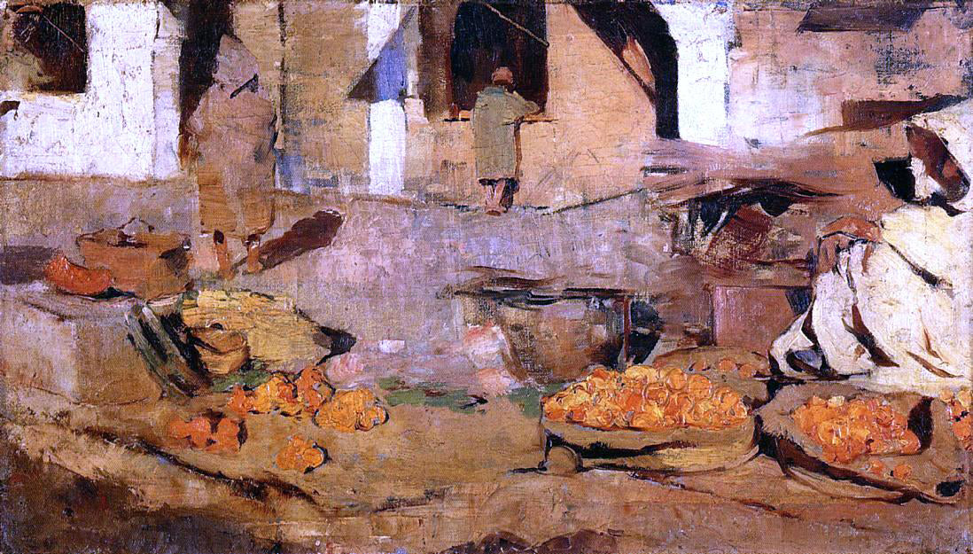 Theo Van Rysselberghe Moroccan Fruit Market - Canvas Print